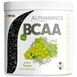 BCAA Powder 300 g Grape, Test Winner Alphaminos BCAA 2:1:1 Drink, Incredibly Delicious Flavour, Essential Amino Acids Leucine, Isoleucine & Valine, 100% Vegan, Top Solubility - Laboratory Tested