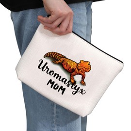 PYOUL Uromastyx Lover Gift Uromastyx Mom Makeup Bag Uromastyx Owner Cosmetic Bag Reptile Lizard Pet Lover Gift (Uromastyx Mom Bag)
