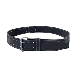 McGuire-Nicholas Men's Standard 29"-46" Leather Work Belt, Dark Brown, 3"