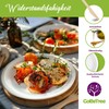 GoBeTree 50 x 18cm Round Sugarcane Disposable Plates Ecological, Biodegradable