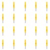 20 Pcs Wall Plugs and Screws, M8 x 80mm Yellow