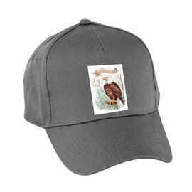 Hippowarehouse Happy Birthday Cute Bald Eagle Watercolour Premium Printed 5 Panel Baseball Cap hat OneSize Adults Grey