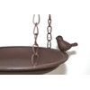 Kobolo Bird Bath Feeder for Hanging Metal Rust Brown 16