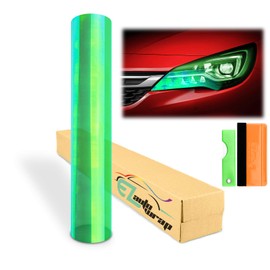 Free Tool Kit 12"x36" (1FT x 3FT) Chameleon Neo Emerald Green Headlight Taillight Fog Light Side Marker Vinyl Tint Film Self Adhesive