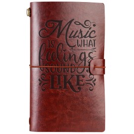InnoBeta Music Lovers gifts Embossed Journal Notebook, for Music Lovers, musicians, teachers, men on Christmas, Birthday, Travel Diary, Lined Planner, 7x5 Inches - Sound