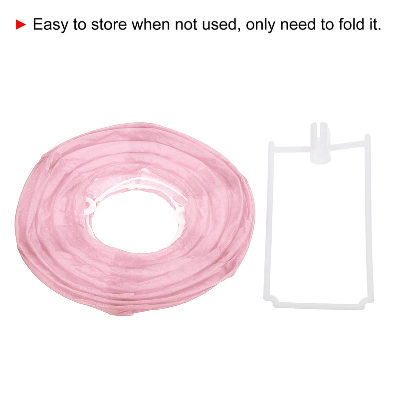 PATIKIL 6 Pcs 10cm Round Folding Hanging Lamp Shade for