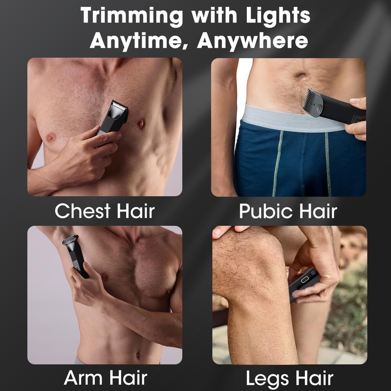 Zesuti 2-in-1 Manscape Trimmer for Men,Body & Groin Hair Trimmers