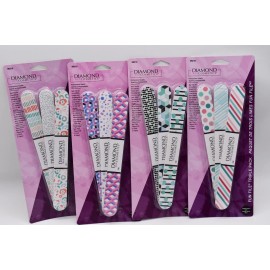 Diamond Cosmetics Lot of 4 Triple Pack Diamond Cosmetics Nail File, Fun File Great Value!
