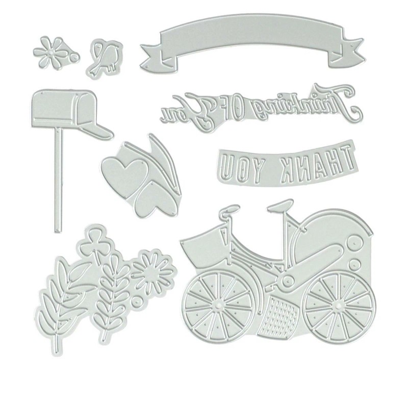 Sizzix® Thinlits Floral Sentiment Die Bundle 722-860 New