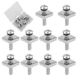 BOXOB 10pcs Fin Screws for Surfboard, 316 Stainless Steel Paddleboard Fin Screw and Plate with O Rings Surfing Accessories Repair Replacement for Paddle Longboard and SUP