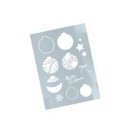 zAcheR-fineT Christmas Baubles Stencil Christmas Stencil Baubles Painting Stencil Painting Airbrush Baking Decoration Christmas Decoration