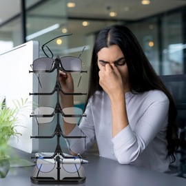 Beaupretty Soporte de Gafas de Plástico Duradero para Escritorio Organizador y Exhibidor Giratorio de Lentes Estante Compacto para Almacenamiento de Gafas de Sol y Anteojos