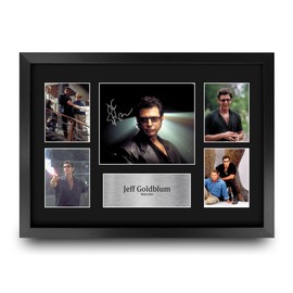 HWC Trading Jeff Goldblum Jurassic Park Gifts Printed Signed Autograph Picture Display for Movie Memorabilia Fans - A3 Framed