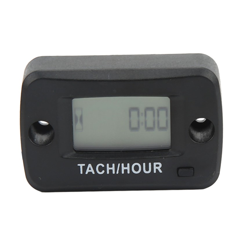 Digital Tach Hour Gauge LCD Display IP68 Waterproof 0‑999999H 0‑30000RPM