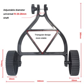 BGTOOL Universal fit Adjustable Support Wheels Upgrade Auxiliary wheels Trimmer Head Attachment for Gas/Petrol/Electric Brush cutter