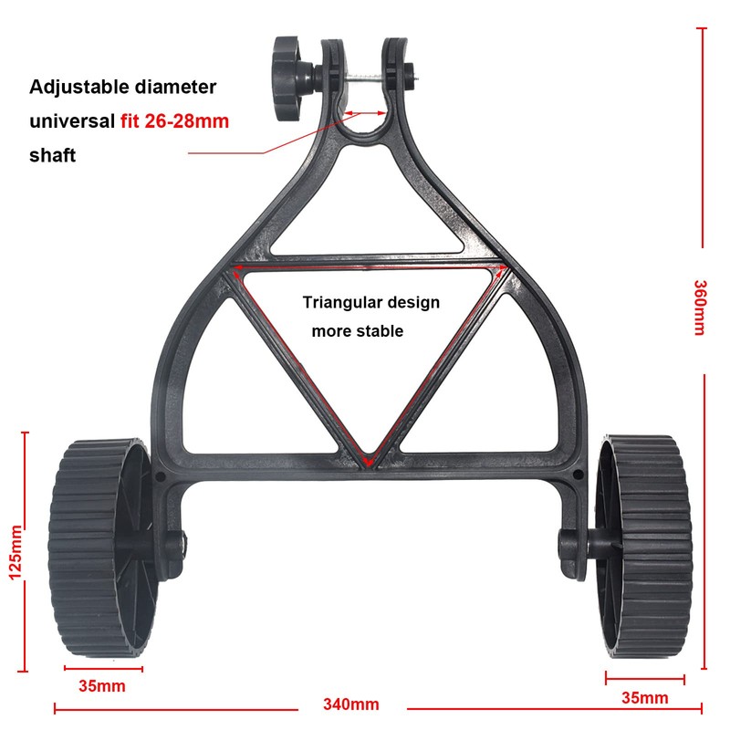BGTOOL Universal fit Adjustable Support Wheels Upgrade Auxiliary wheels Trimmer