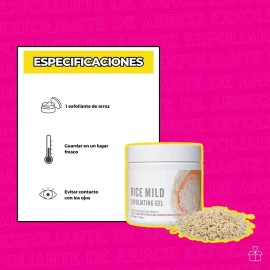 Exfoliante Axiu Gel Arroz Hidratante Aclarante 200ml Todo Tipo Piel