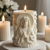 Molde de vela de Jesús en 3D, moldes de silicona