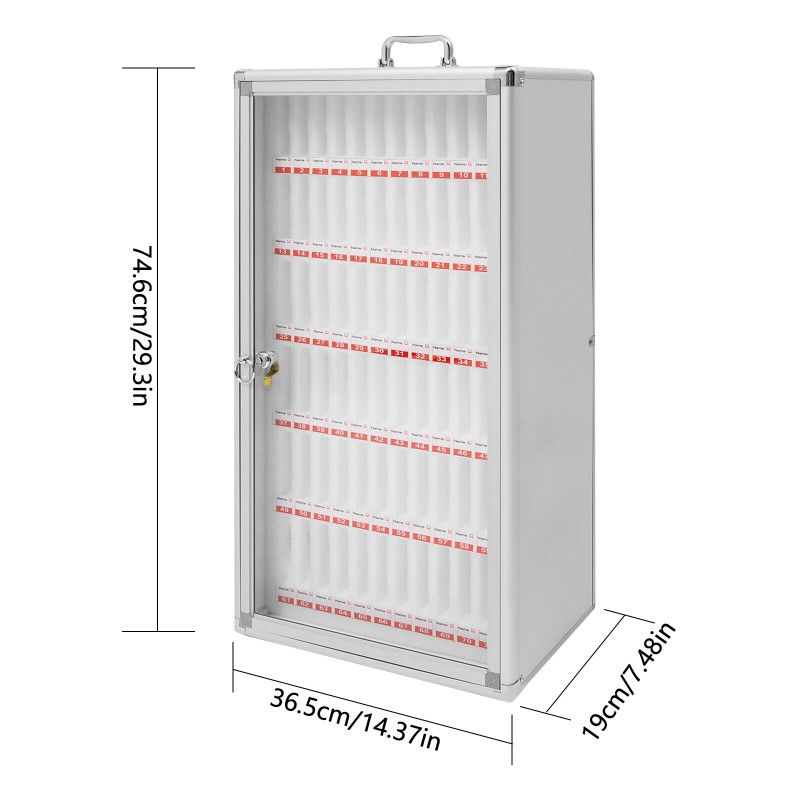 72 Slots Cell Phone Locker Portable Phone Storage Cabinet W/