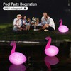 Cootway Floating Pool Lights Pack of 2, Solar Flamingo Pool