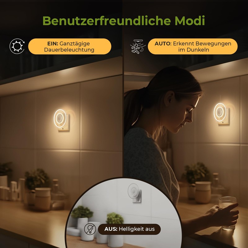 AUVON Night Light Socket with Motion Sensor