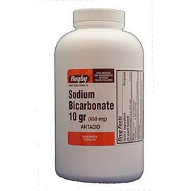 RUGBY SODIUM BICARB 10GR TAB SODIUM BICARBONATE-650 MG White 1000 TABLETS UPC 305361047108
