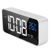 Mirror LED Alarm Clock Two Sets of Alarm Rechargeable Voice