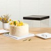 Sweet Vision Square Clear Plastic Cake Box - Black Lid