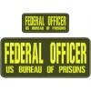 FEDERAL OFFICER US BUREAU OF PRISONS EMBROIDERY PATCH 4X10 AND