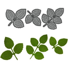 Leaves Cutting Dies for Card Making，Cutting Dies Cut Stencils for DIY Scrapbooking Photo Album Decorative Embossing Paper Dies for Card Making Templated+Cute Brooch Pin