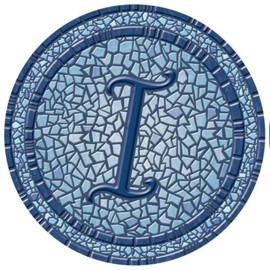 Drop-in Monogram Vinyl Swimming Pool Mat (29" x 29", Blue - I)