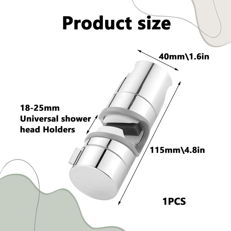 Shower Head Holder, 18-25 mm Adjustable Shower Head Holder, Detachable