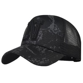 White Fang CZA431 Hat, Cap, Baseball Cap, Mesh, Breathable, Lightweight, Fashion, Casual, Men's, Women's, Black, Free size