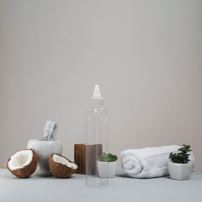 BRIGHTFROM Twist Top Applicator Bottles, 8 OZ Crystal Clear, Squeeze