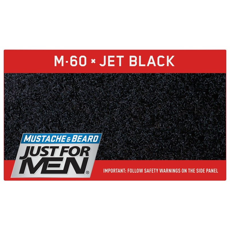 Mustache and Beard Brush-In Color Gel Jet Black