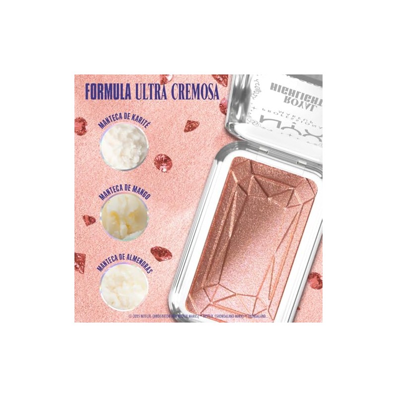 Nyx Professional Makeup, Bridgerton Iluminador en polvo, Tono Iridescent peach