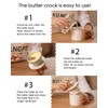 Jersinwei French Butter Dish, Butter Crock for Counter with Water