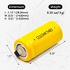 elxjarcell (8-Pack) 2/3AA Ni-CD 1.2V 400mAh Flat Top Rechargeable Battery