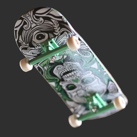 NOAHWOOD NW14.0 Fingerboard Complete (Short Nose Short Tail Deck 98x35.5mm 5-Layer Color Maple Pro concave Design Mini Skateboard Deck) +Pro 36mm Hex Mint Truck + Beige ii Wheel (White fingersoul)
