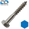 D2D Pack of 10 Hexagonal Wood Screws 8 x 100