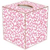 Marye-Kelley TB871 - Pink Waverly Scroll Tissue Box Cover