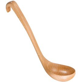 Natural Spoon Classic Wooden Soup-ladle Bamboo Kitchen dinnerware Tools (Ladle, One Size)