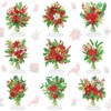 Kosiz 9 Pcs Christmas Poinsettia Flower Diamond Painting Tabletop Decorations