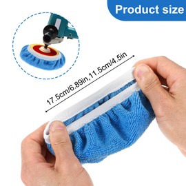 Oruola 6pcs Buffer Pads 6 Inch,Buffer Pads,Microfiber Polish Pad 3 Colors White, Sky Blue, Royal Blue, for Car Waxing, Polishing, Cleaning and Cars Beauty