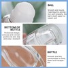 Mozff White 50ML Glass Empty Roller Bottles with Plastic Roller