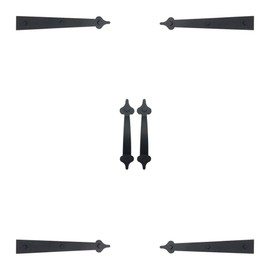 DURA-LIFT Ultra-Life Light Magnetic Decorative Carriage-Style Garage Door Accent Trim Hardware (Four 14.75" Hinges, Two 9" Handles)