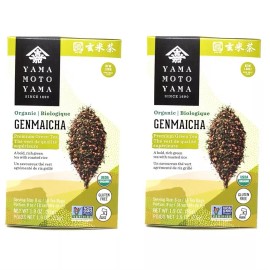 Yamamotoyama Japanese Yamamotoyama Organic Genmaicha Premium Green Tea 2 Pack Total of 3.8 oz