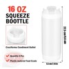 4 Pcs 16oz Inverted Plastic Condiment Squeeze Bottles Upside Down