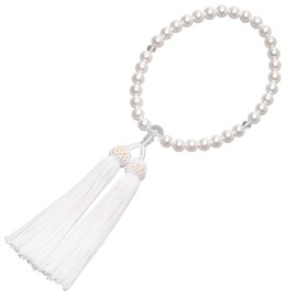 Tsuyun Prayer Beads for Women, Shell Pearl, Funeral, Vigory, Abbreviation, Juzu, Comes with a Bag for All Sects