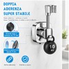 Dexpally 2 Pezzi Supporto Soffione Doccia Ventosa 360° Regolabile, Senza